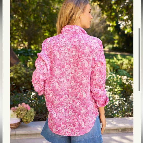 Frank & Eileen: EILEEN Pink Floral, Italian Classic Linen M - Picture 2 of 7